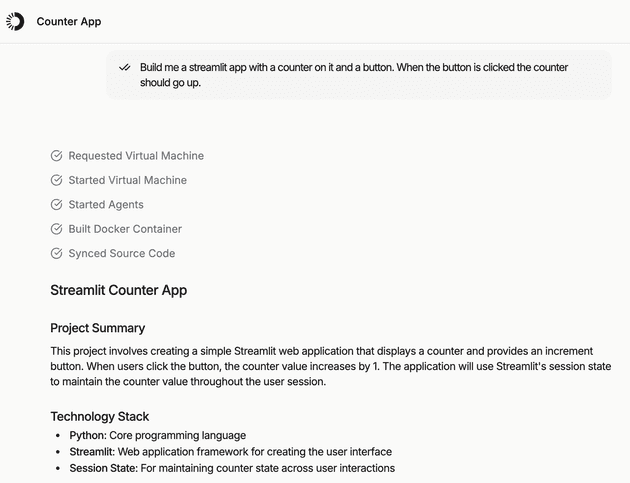 Runs in a container on a VM